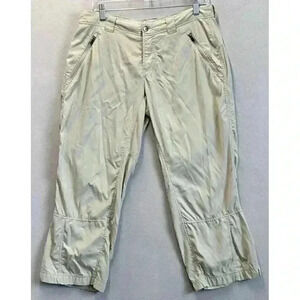 Columbia Titanium Women's 8 Omni Dry Packable Nylon Khaki‎ Active Hiking Capri